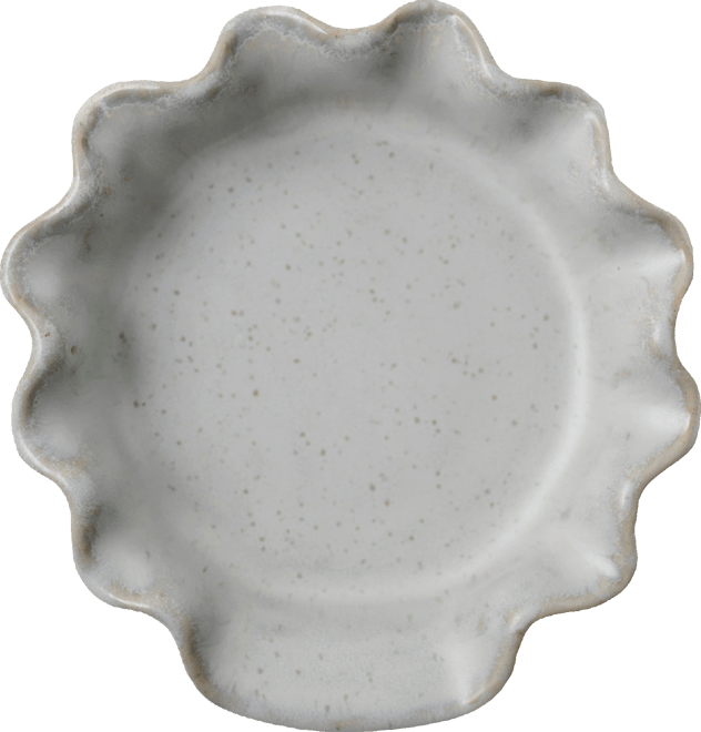 French Grey Ruffle Spoon Rest