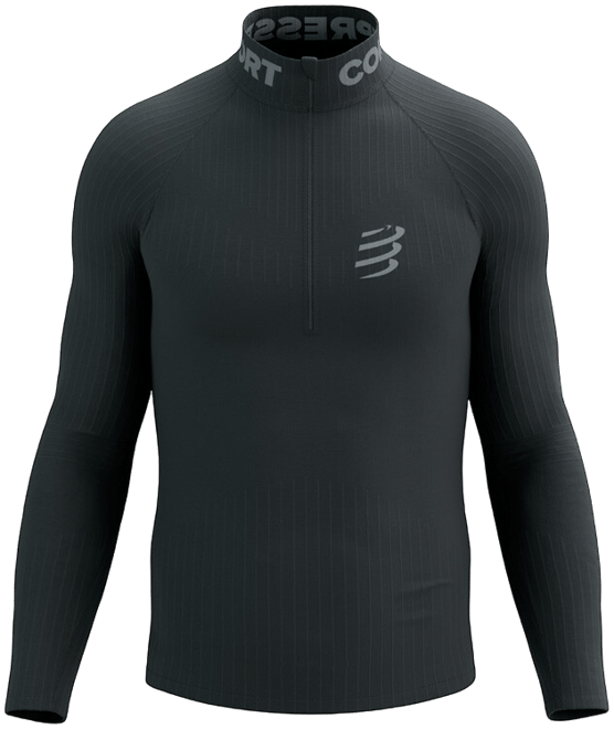 3D Thermo Shirt mit halbem Reißverschluss