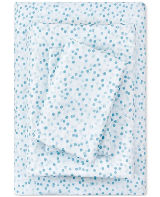 Sunham Microfiber Easy Care Printed 4-Pc. Sheet Set, Queen