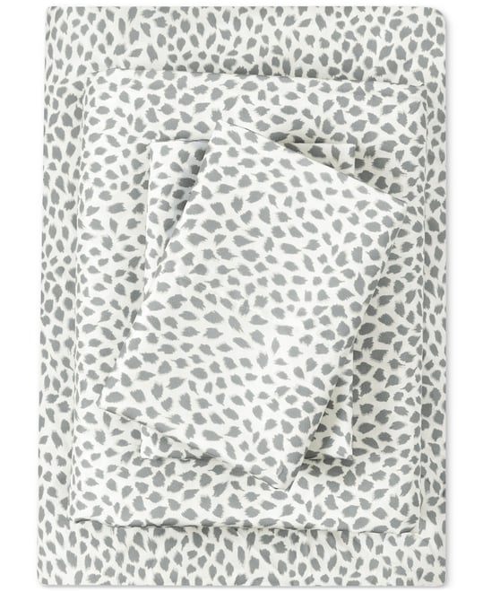 Sunham Microfiber Easy Care Printed 4-Pc. Sheet Set, Queen