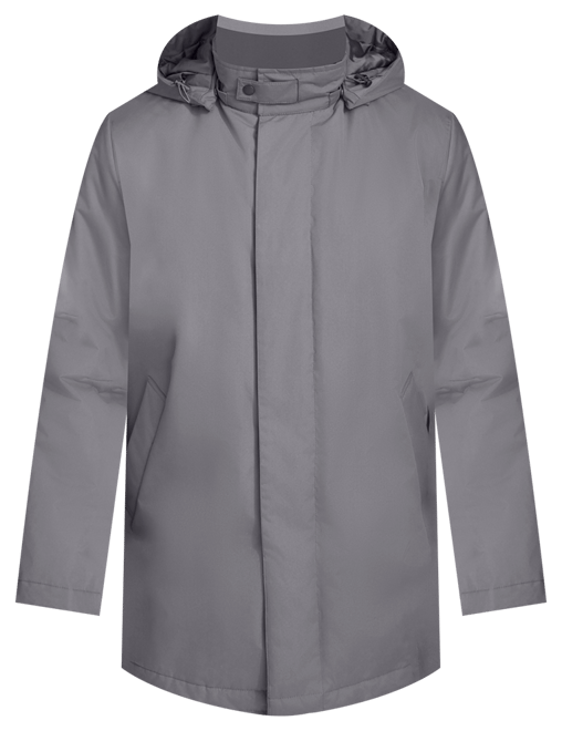 Men's Rain Coat with Removable Hood