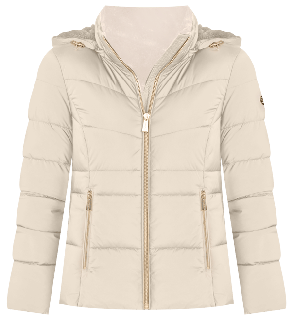 Women's Faux-Fur-Lined Hooded Puffer Coat