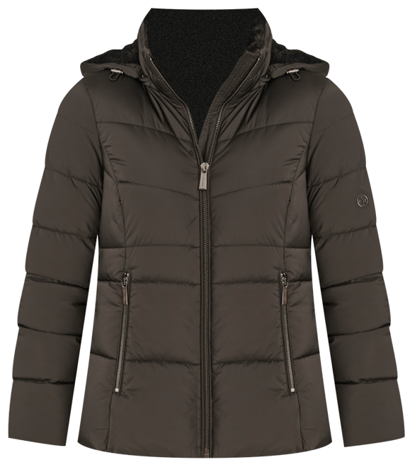 Women's Faux-Fur-Lined Hooded Puffer Coat