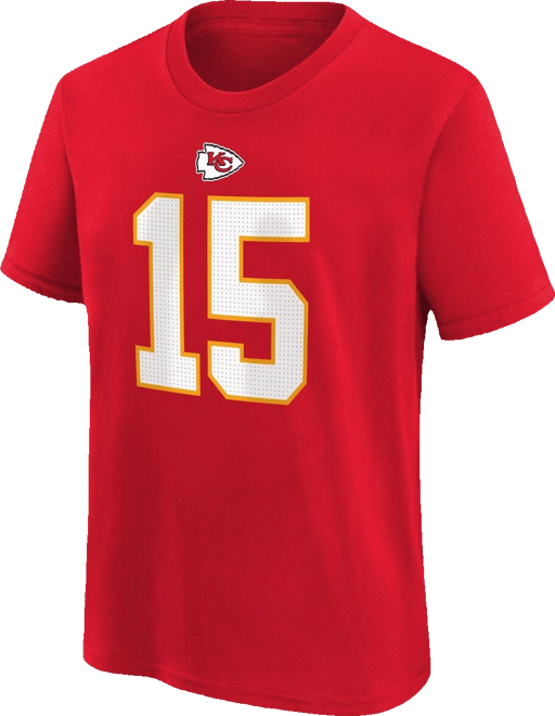 Big Boys  Patrick Mahomes Red Kansas City Chiefs Player Name and Number T-shirt