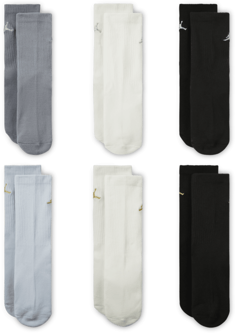 Jordan Everyday Essentials Big Kids' Crew Socks (6 Pairs)