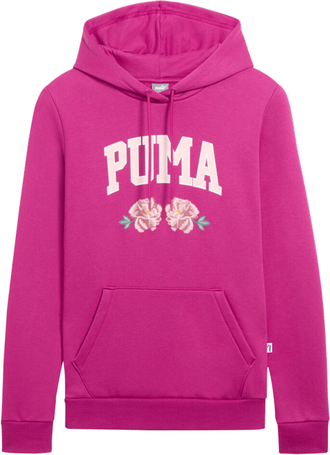 PUMA Faux Embroidered Floral Hoodie