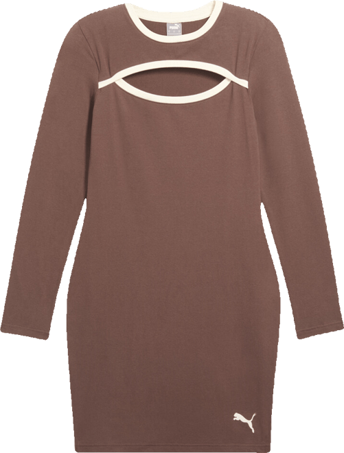PUMA HER Long Sleeve Trim Dress