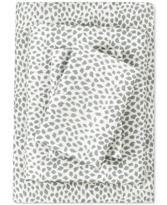 Sunham Microfiber Easy Care Printed 4-Pc. Sheet Set, King