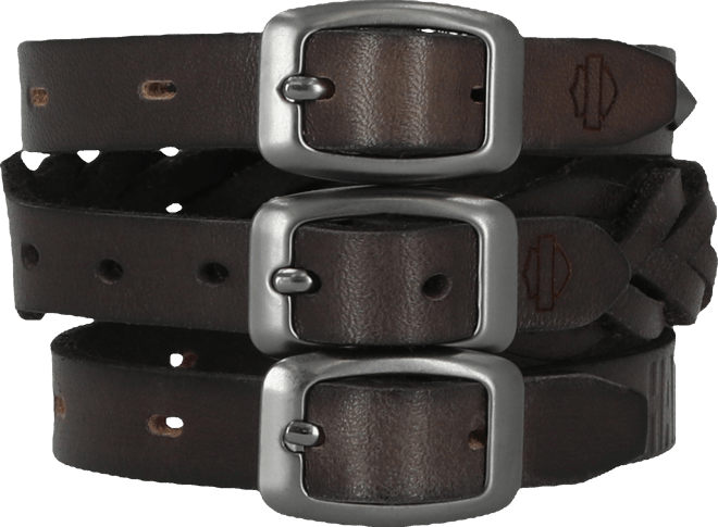 Traditional 3 Leather Cuff Set