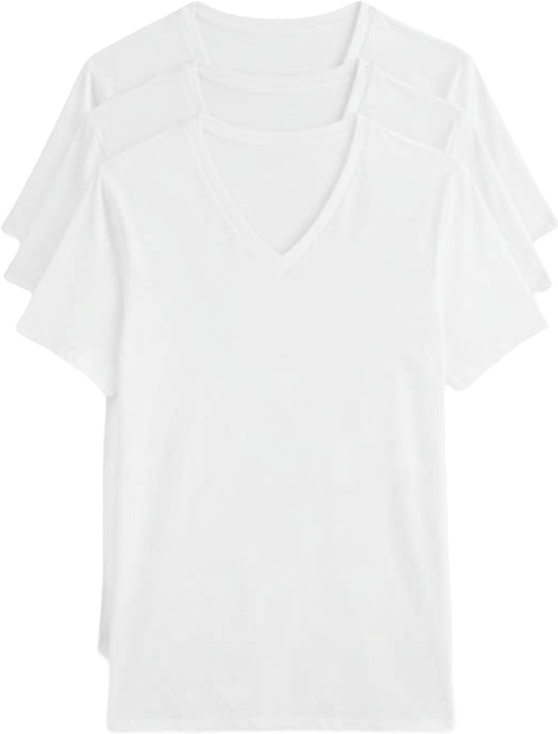 Men's Stretch Short-Sleeve V-Neck T-Shirts, Pack of 3