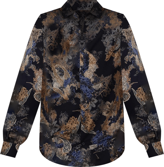 Men's Royal Blue & Midnight Black Paisley Flora Shirt