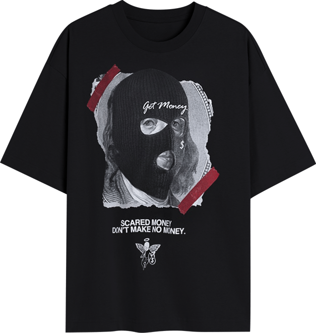 Shop Hasta Muerte Benny Scare Money Tee HMBENNYRDTEE-BLK black