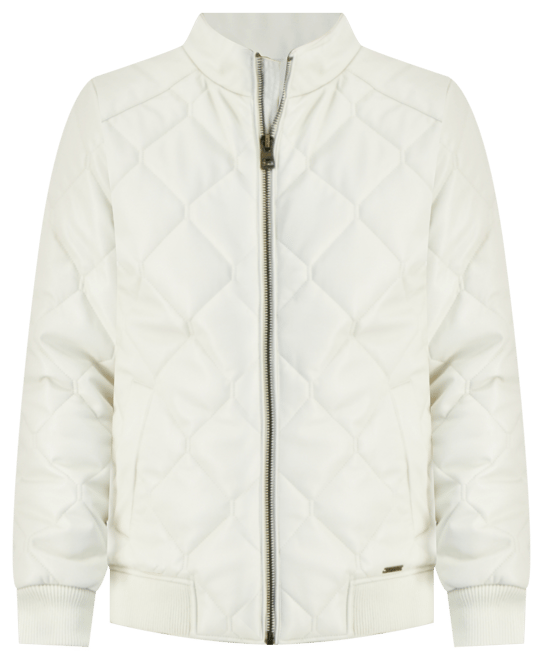 Guess white leather jacket mens on sale