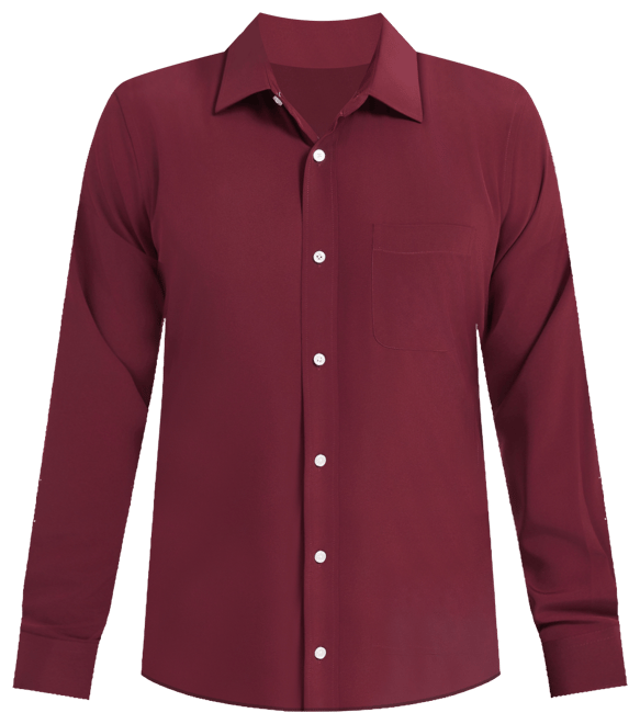 Men Classic-Fit Solid Color Dress Shirt