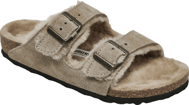 Women's Arizona Shearling Suede Leather Sandals from Finish Line