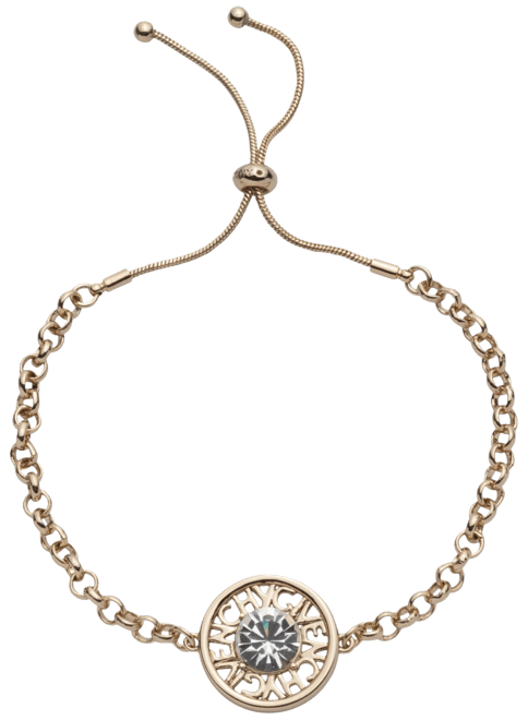 Givenchy Gold Tone Crystal Logo Frame Coin Slider Bracelet Macy s