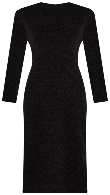 Plus Size Long Sleeve Shimmery Maxi Dress