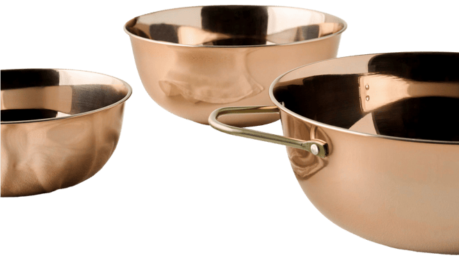 Magnolia Copper Mixing Bowl Set of Three