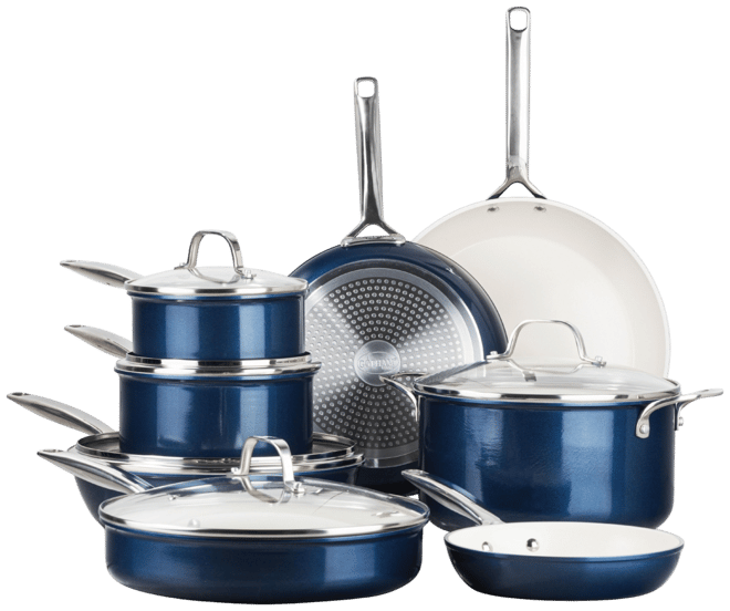 Pro Natural Collection 13-Piece Ceramic Coating Nonstick Cookware Set
