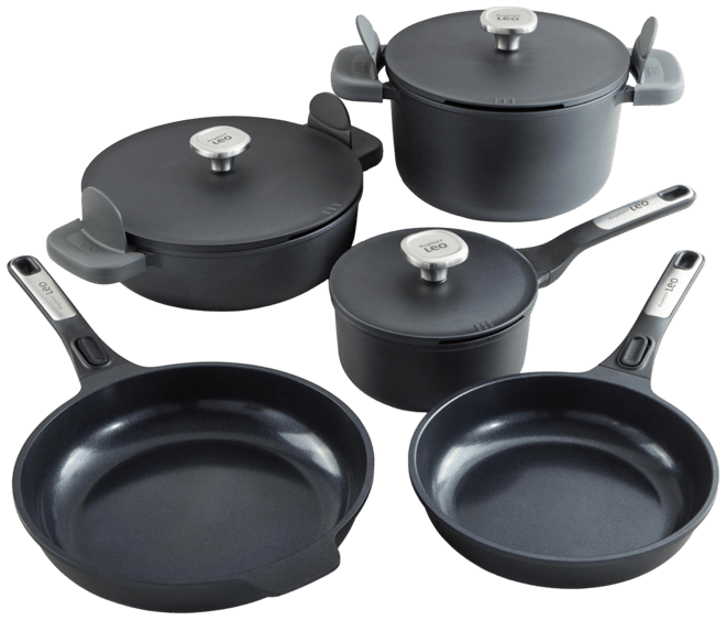 Leo Phantom 8pc Nonstick Ceramic Cookware Set, Recycled