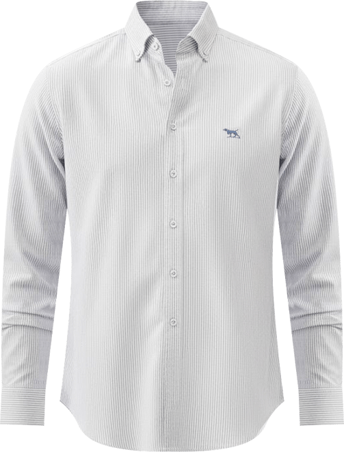 Men's Gunn Oxford Stripe Long Sleeve Sports Fit Shirt