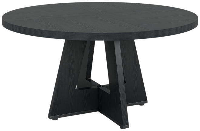 Round Dining Table Wood Kitchen Table, 47 inch Dining Room Tables for 4 People, Farmhouse Dinner Table with Wooden Table Top and Legs