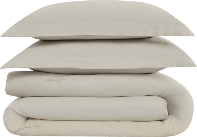 Brookyln Loom 100% Linen Cover 3-Pc. Comforter Set, Full/Queen