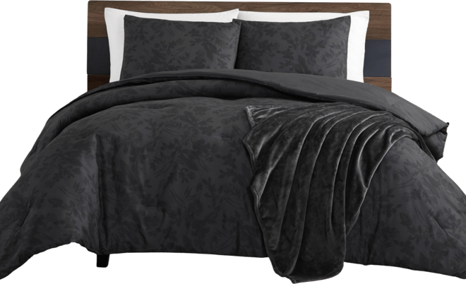 Silhouette Floral 4-Pc. Comforter Set, King