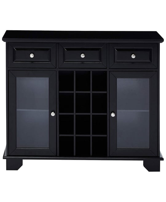 Buffet Server Sideboard Cabinet with Wine Storage, Black