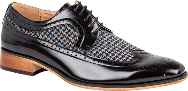 Men's Wing Tip Brogue Two Tone Shoes
