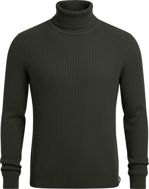 Men's Ribbed Turtle Neck Sweater