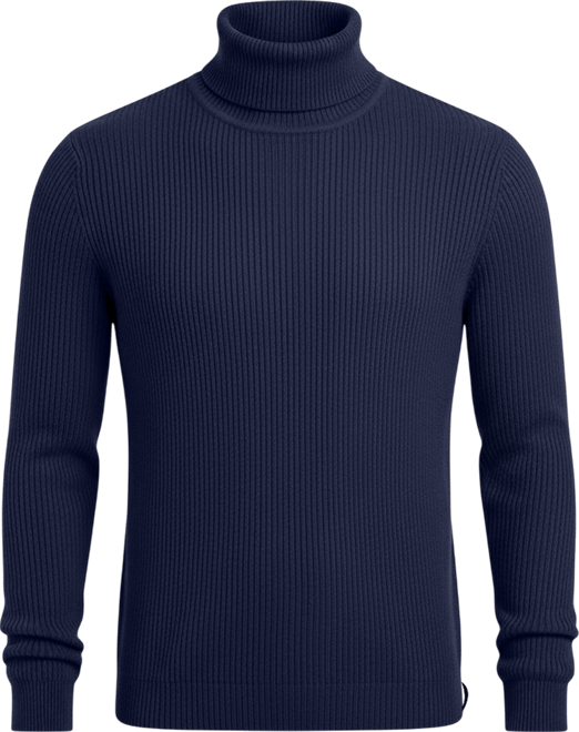 Men's Ribbed Turtle Neck Sweater
