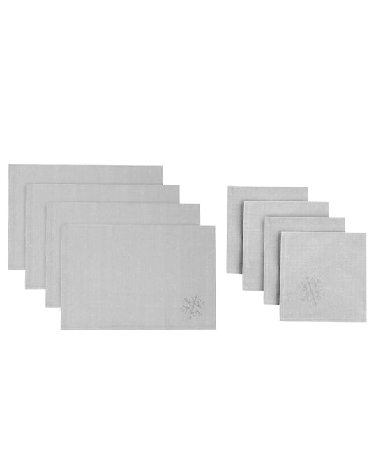 Shimmer Polyester 8 Piece Placemats/Napkins Set