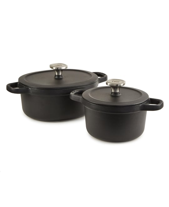 Leo Graphite 4pc Cast Iron Stockpot Set