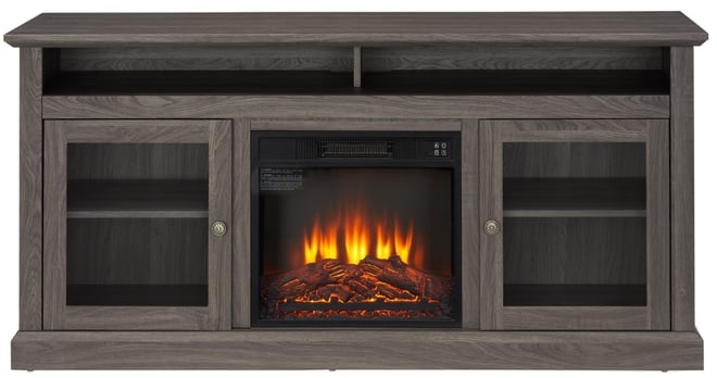 Streamdale Contemporary Tv Console with Fireplace (60"W)