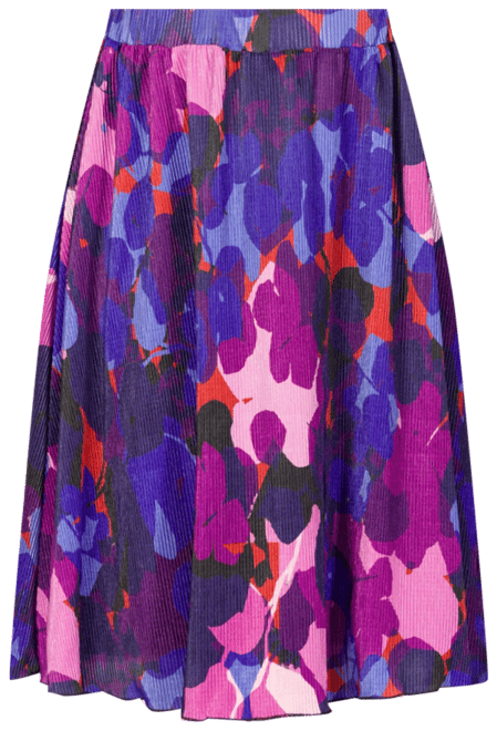 Women's Pleated Elastic Waistband Party Midi Skirt