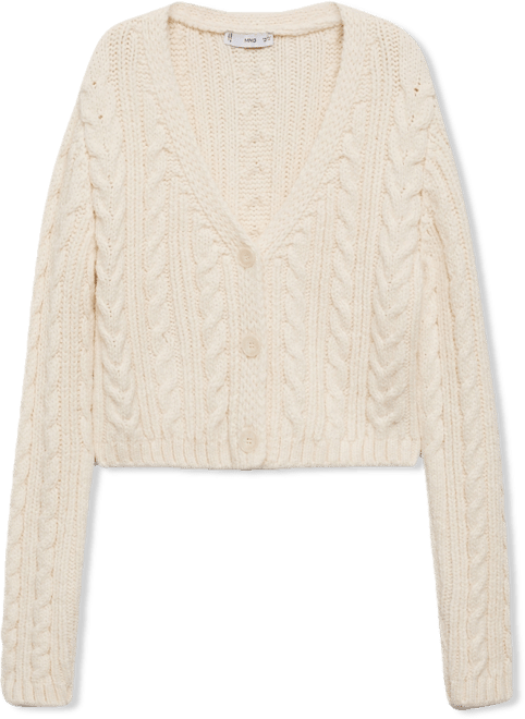 Women's Buttoned Knit Braided Cardigan