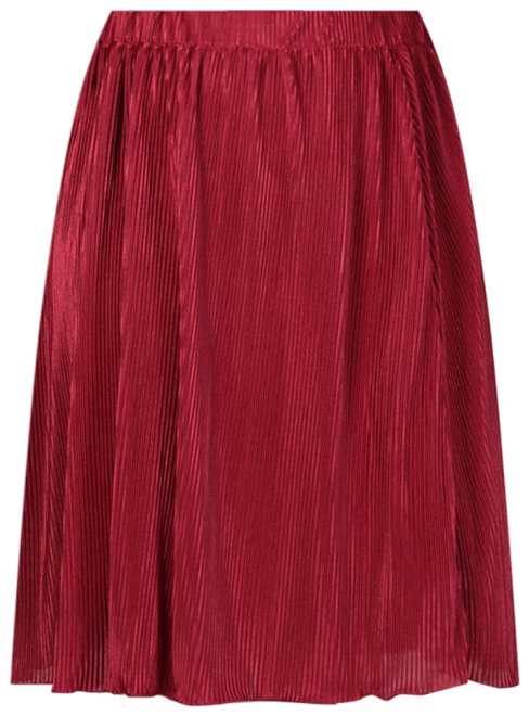 Plus Size Elastic Waistband Party Midi Skirt