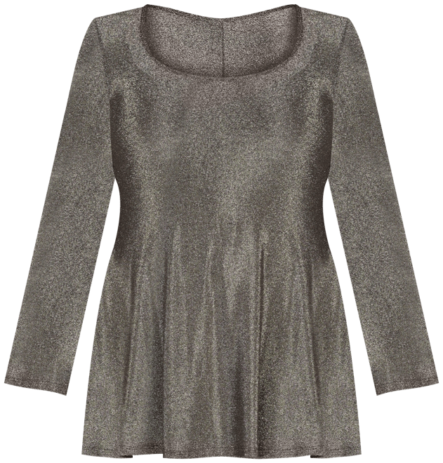 Plus Size Scoop Neck Shimmery Tunic Top