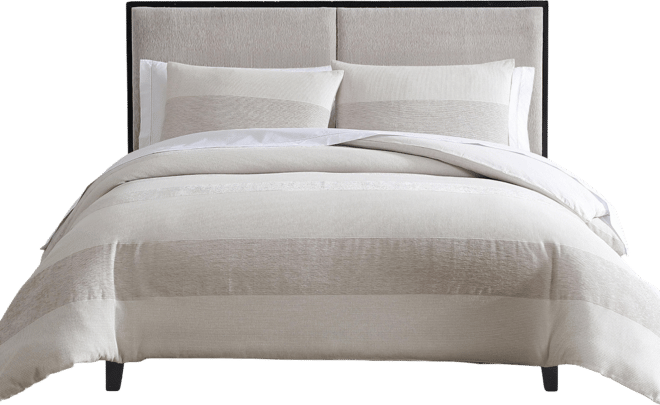 Chenille Waffle Stripe 3-Pc. Duvet Cover Set, King