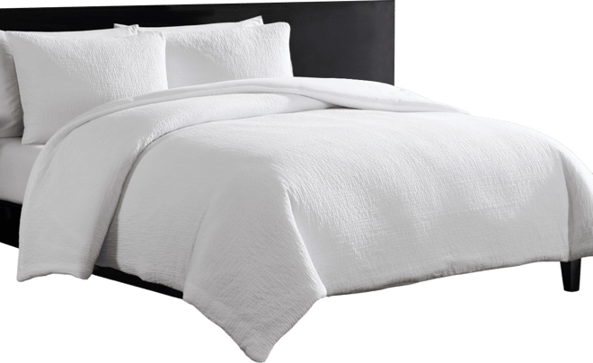 Puckered Texture 3-Pc. Duvet Cover Set, King