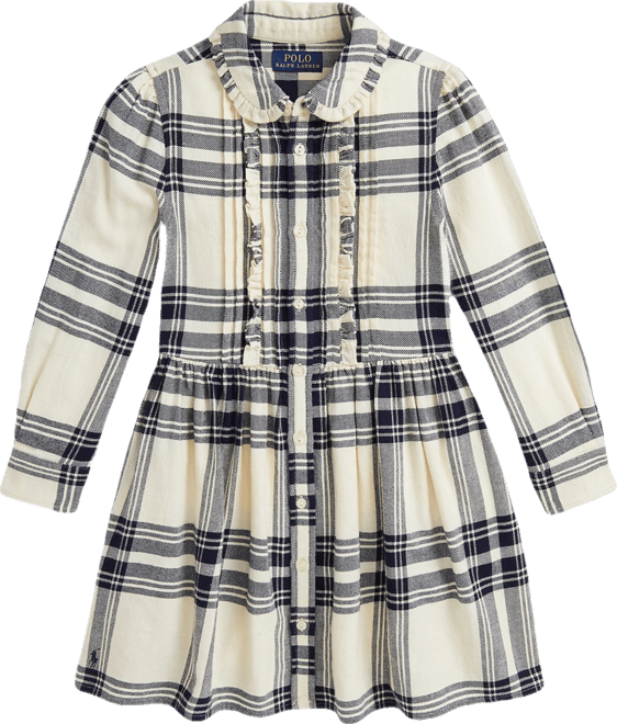 Polo Ralph Lauren Toddler and Little Girls Plaid Cotton Twill Shirtdress