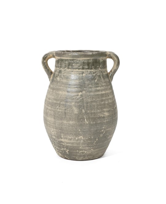 Rustic Farmhouse Brown Jug 12.5-Inch Tall Terracotta Vase