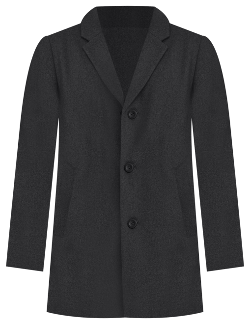 Men's Wool Blend Coat with Removable Quilted Bib