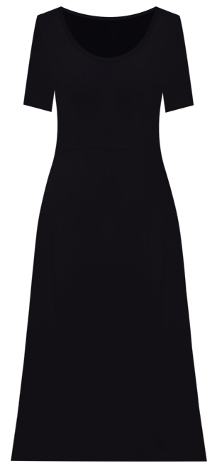 Black Short Sleeve Sara Maxi Dress