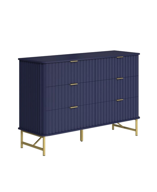 6-Drawer Dresser Chest with Metal Base