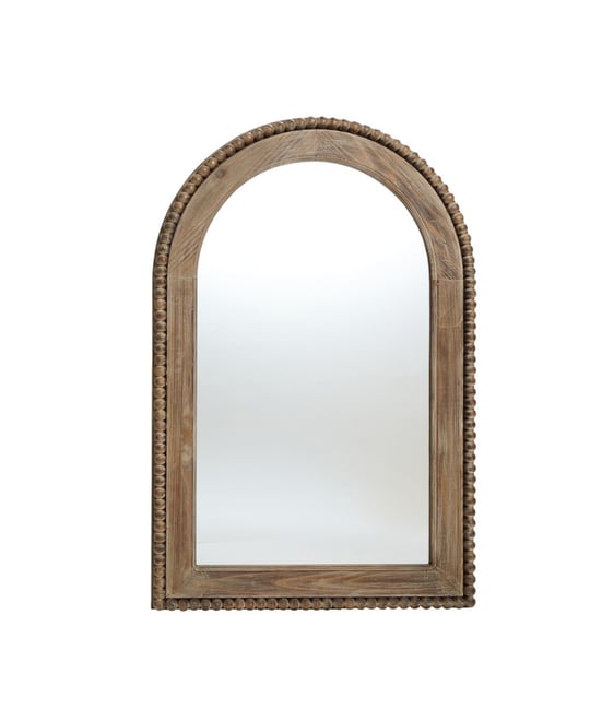 39-Inch Wood Framed Arch Wall Mirror Accent Vanity Mirror Hanging Decor Large Wall Mounted Mirror