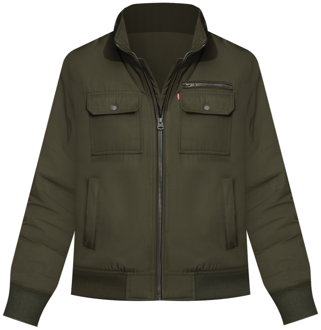 Men's Twill Stand-Collar Jacket