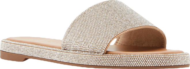 Madden Girl ラインストーン プラットフォーム スライドサンダル Madden Girl Addiie Rhinestone Platform Slide Sandals - Macy's