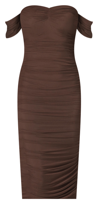 Women's Ruched Midi Dress